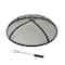 33" Hammered Copper Fire Pit with Stand & Screen